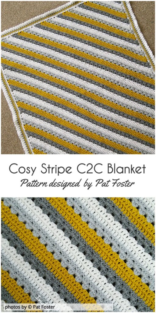 Cosy Stripe C2C Blanket Pattern idea