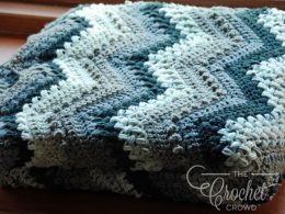 Beans And Bobbles Chevron Afghan