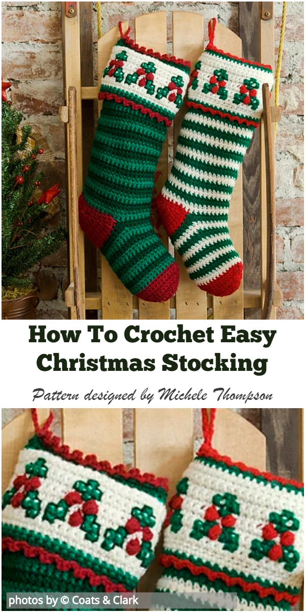 How To Crochet Easy Christmas Stocking