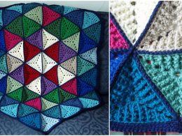 Crochet Triangles Afghan Pattern Idea