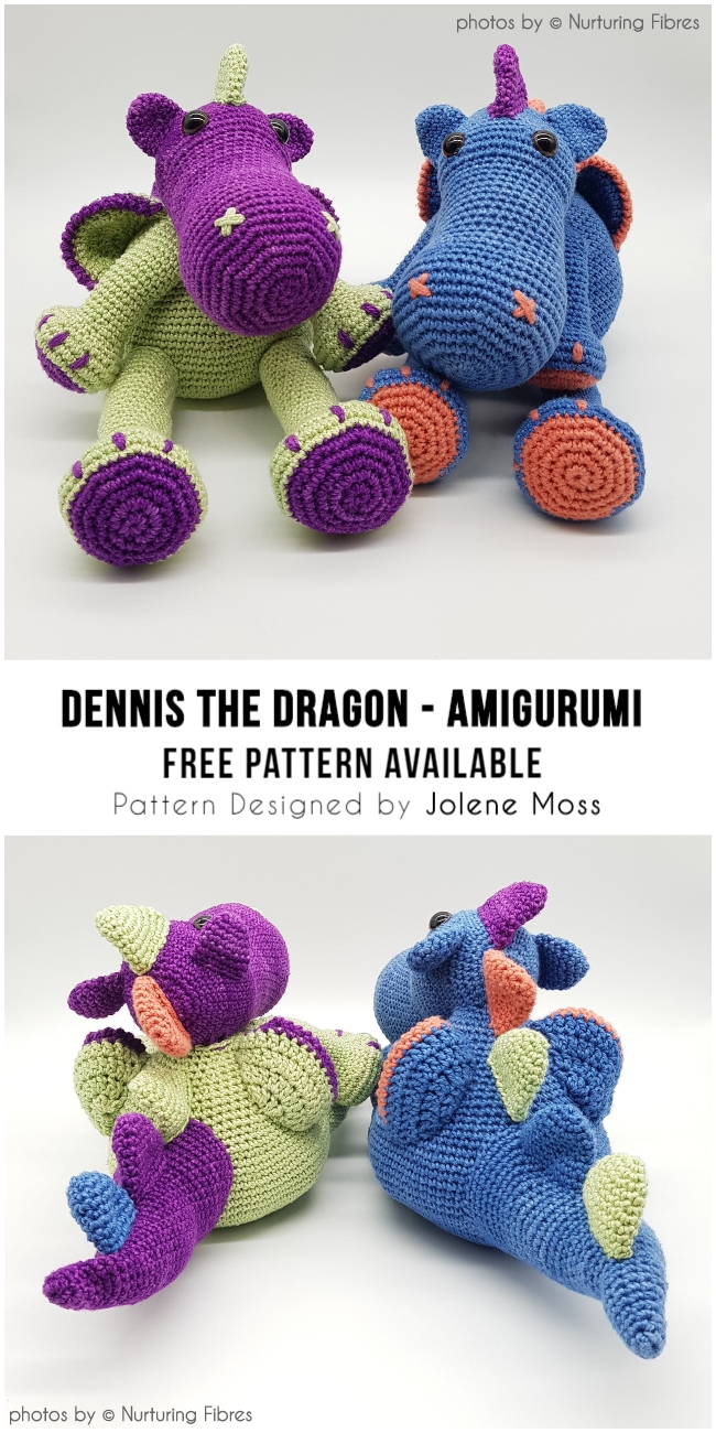 Dennis The Dragon Amigurumi Toy