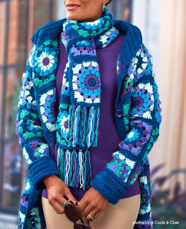 Glam Granny Crochet Coatigan