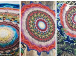 Flowers planet doily collage