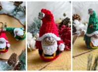 Christmas Gnome Keychains Collage