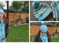 Wrapped up in Warm Scarf and Hat Collage